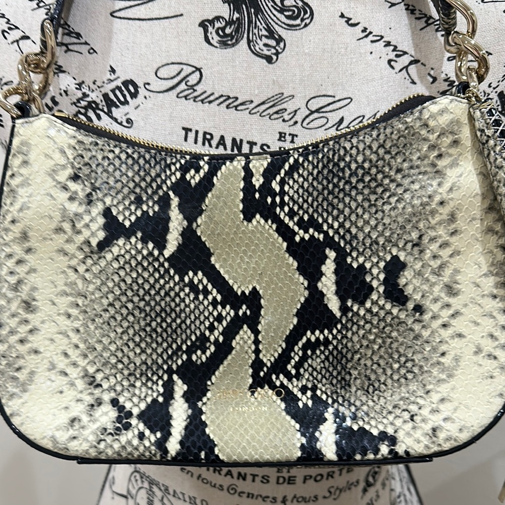 Jimmy Choo Snake Print Shoulder Bag